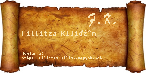 Fillitza Kilián névjegykártya